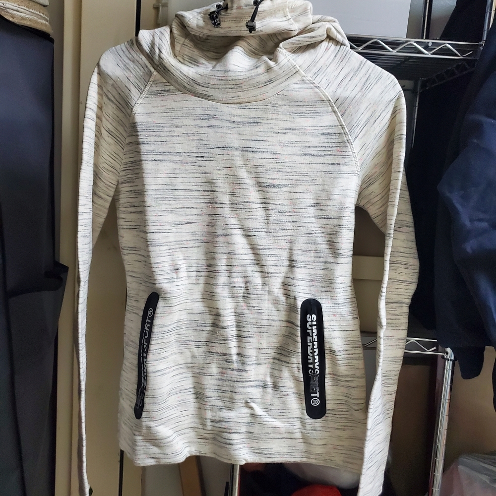 Superdry Grey Pullover Hoodie - Small